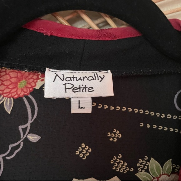 Naturally Petite Asian Floral Vest Artsy Hawaii Oriental Women's Sz L B33 - Picture 3 of 13